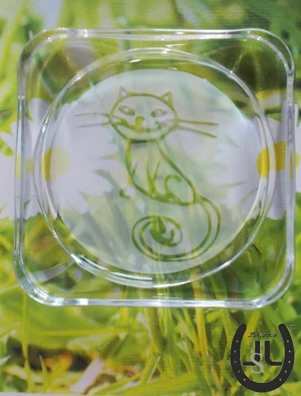 Skleněný podtácek - KOČIČKA